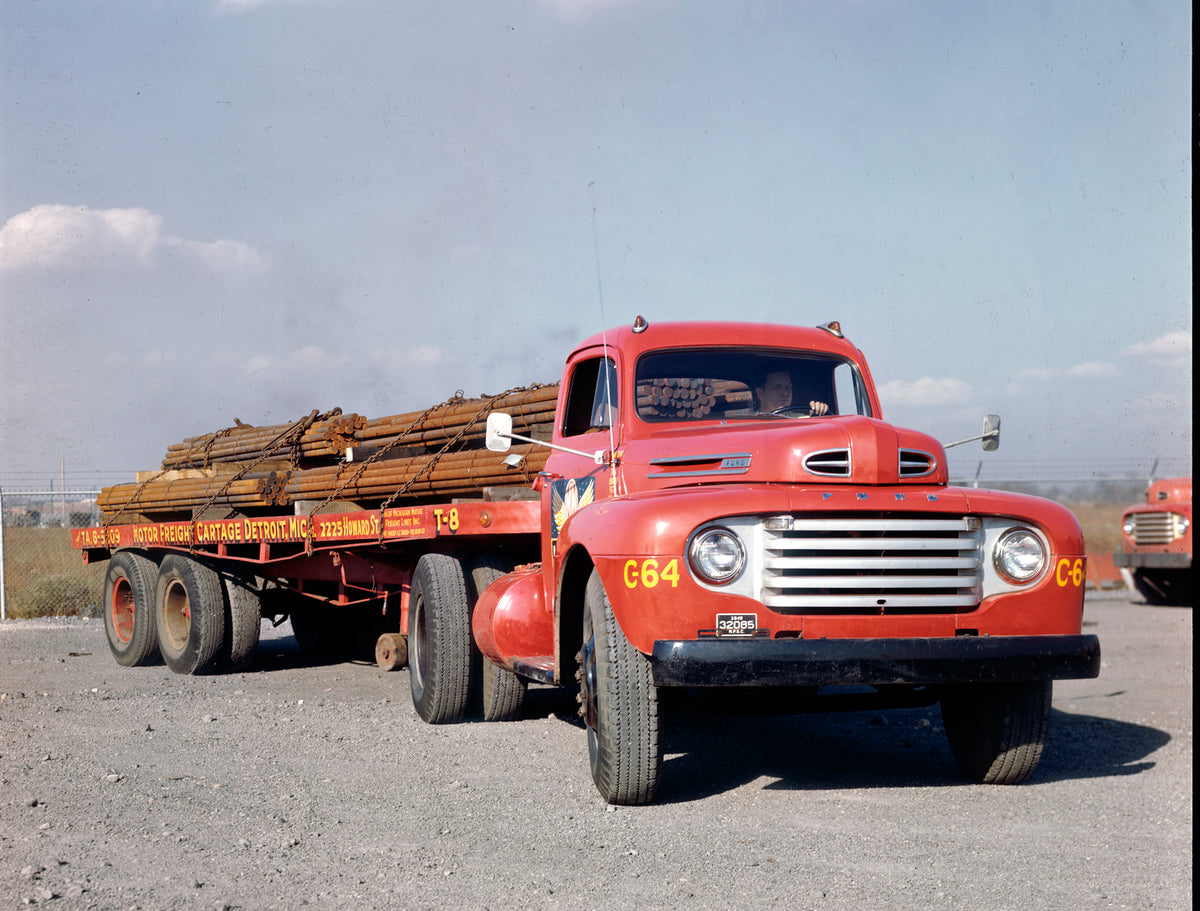 This archival image documents the 1950 Ford F-8 truck and is preserved in the Ford Heritage Vault as part of Ford Motor Company's historic photographic archive. Free for personal, non-commercial use. Ford Heritage Vault reference AR-2008-8.1.4.450.