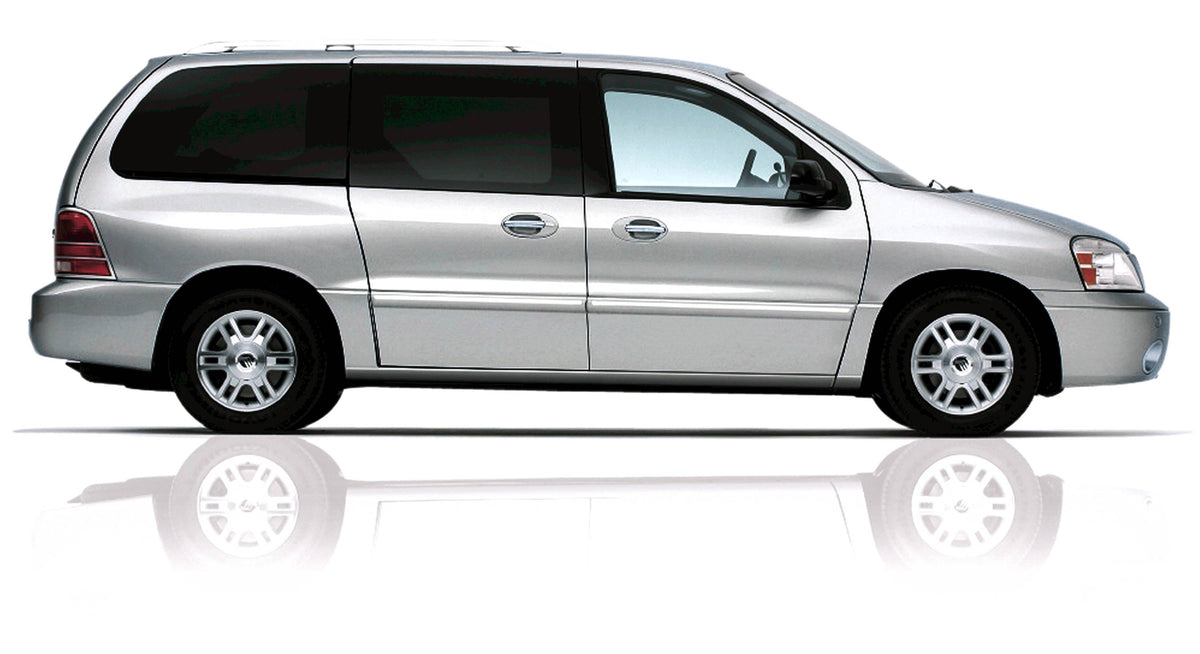 This archival image documents the 2005 Mercury Monterey Side View and is preserved in the Ford Heritage Vault as part of Ford Motor Company's historic photographic archive. Free for personal, non-commercial use. Ford Heritage Vault reference AR-20...