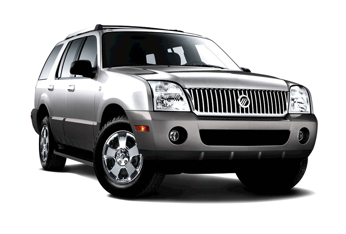 This archival image documents the 2005 Mercury Mountaineer Front Angle with White Background and is preserved in the Ford Heritage Vault as part of Ford Motor Company's historic photographic archive. Free for personal, non-commercial use. Ford Her...