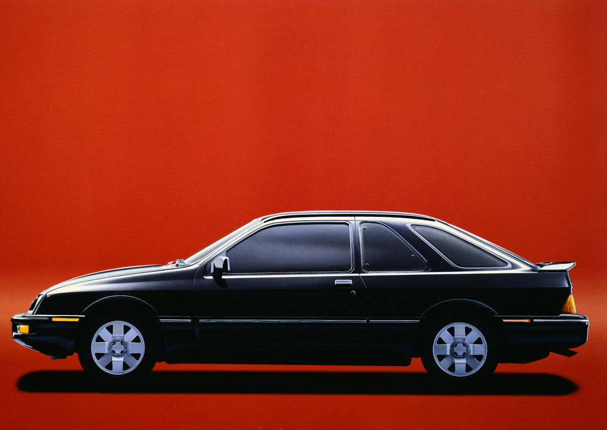 This archival image documents the 1988 Merkur XR4Ti two-door and is preserved in the Ford Heritage Vault as part of Ford Motor Company's historic photographic archive. Free for personal, non-commercial use. Ford Heritage Vault reference AR-2001-94...
