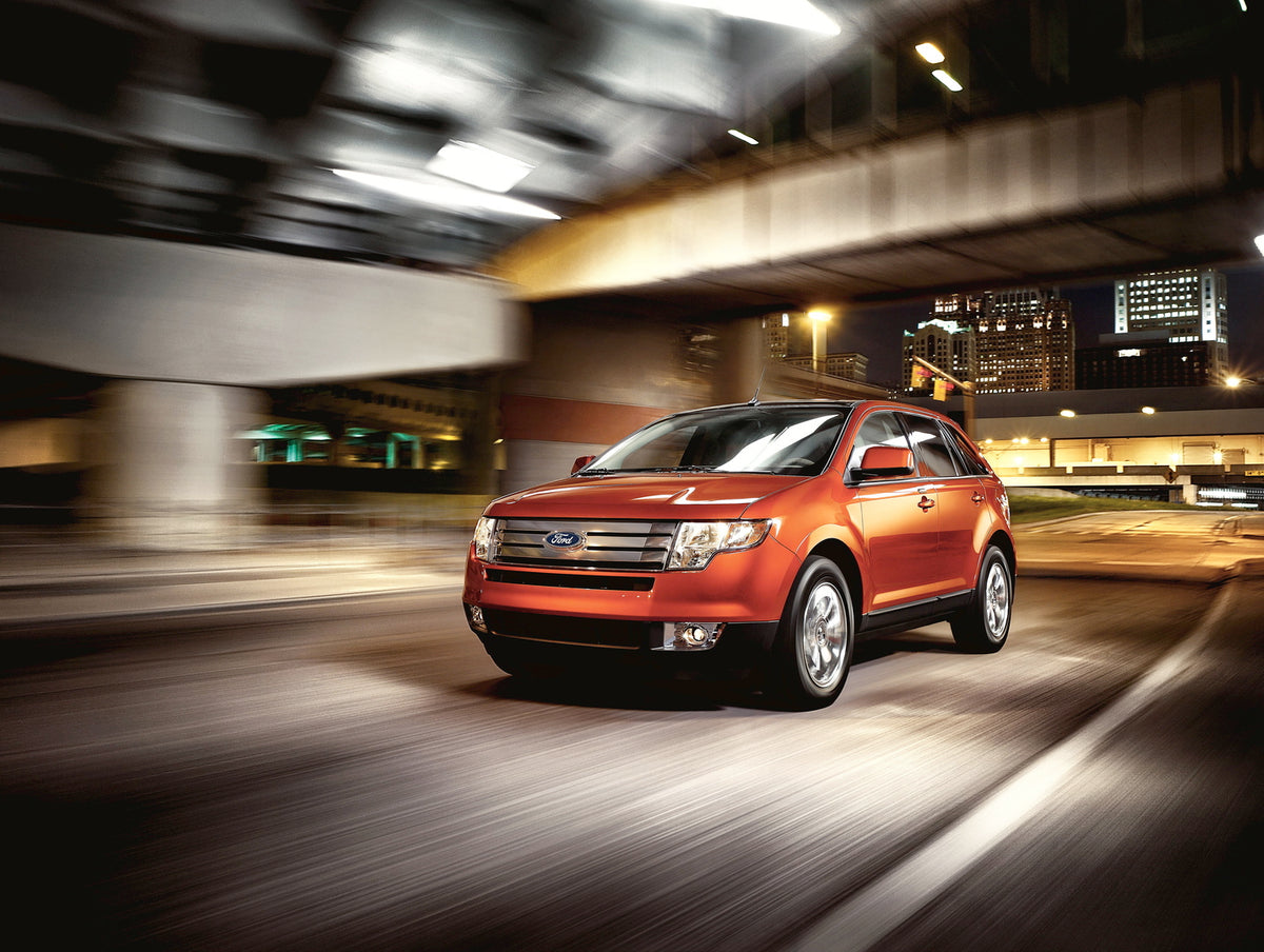 This archival image documents the 2009 Ford Edge SEL in city and is preserved in the Ford Heritage Vault as part of Ford Motor Company's historic photographic archive. Free for personal, non-commercial use. Ford Heritage Vault reference AR-2008-8....