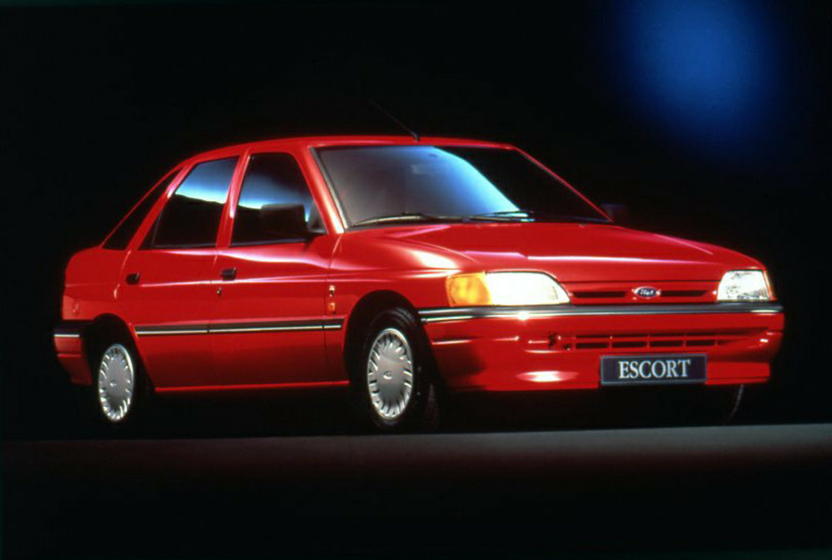 This archival image documents the 1990 Ford Escort Mark IV in studio and is preserved in the Ford Heritage Vault as part of Ford Motor Company's historic photographic archive. Free for personal, non-commercial use. Ford Heritage Vault reference AR...