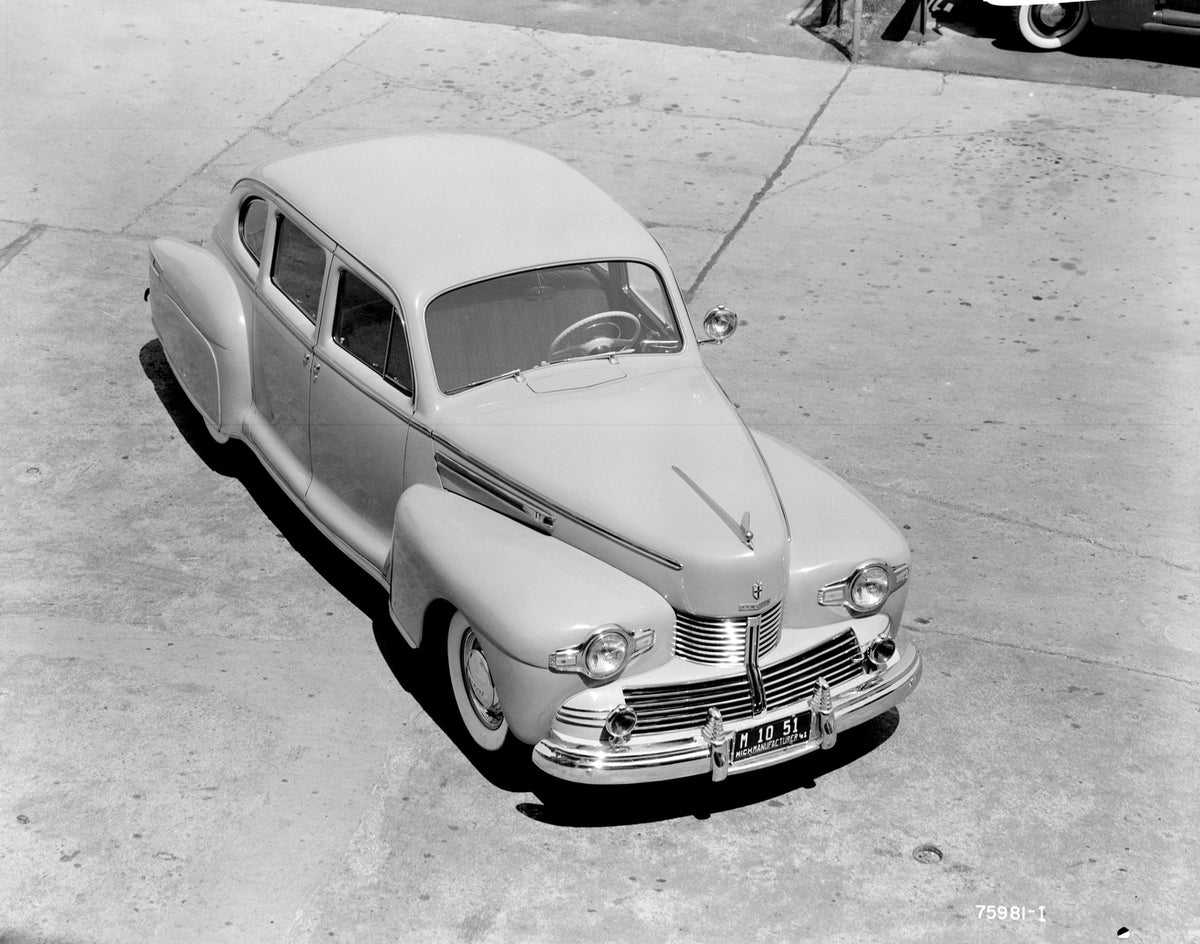 This archival image documents the 1942 Lincoln Lincoln and is preserved in the Ford Heritage Vault as part of Ford Motor Company's historic photographic archive. Free for personal, non-commercial use. Ford Heritage Vault reference AR-2008-8.1.1.128.