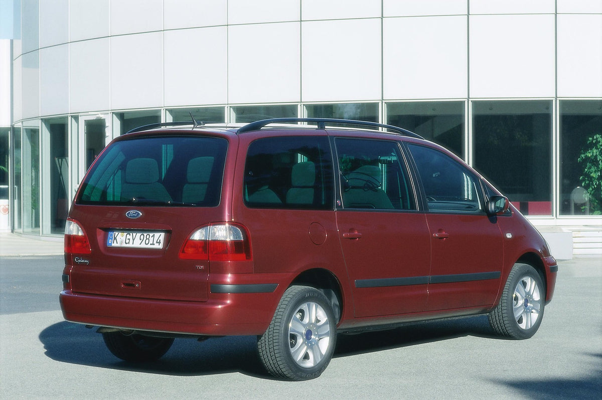 This archival image documents the 2000 Ford Galaxy rear view in front of scenic building and is preserved in the Ford Heritage Vault as part of Ford Motor Company's historic photographic archive. Free for personal, non-commercial use. Ford Heritag...