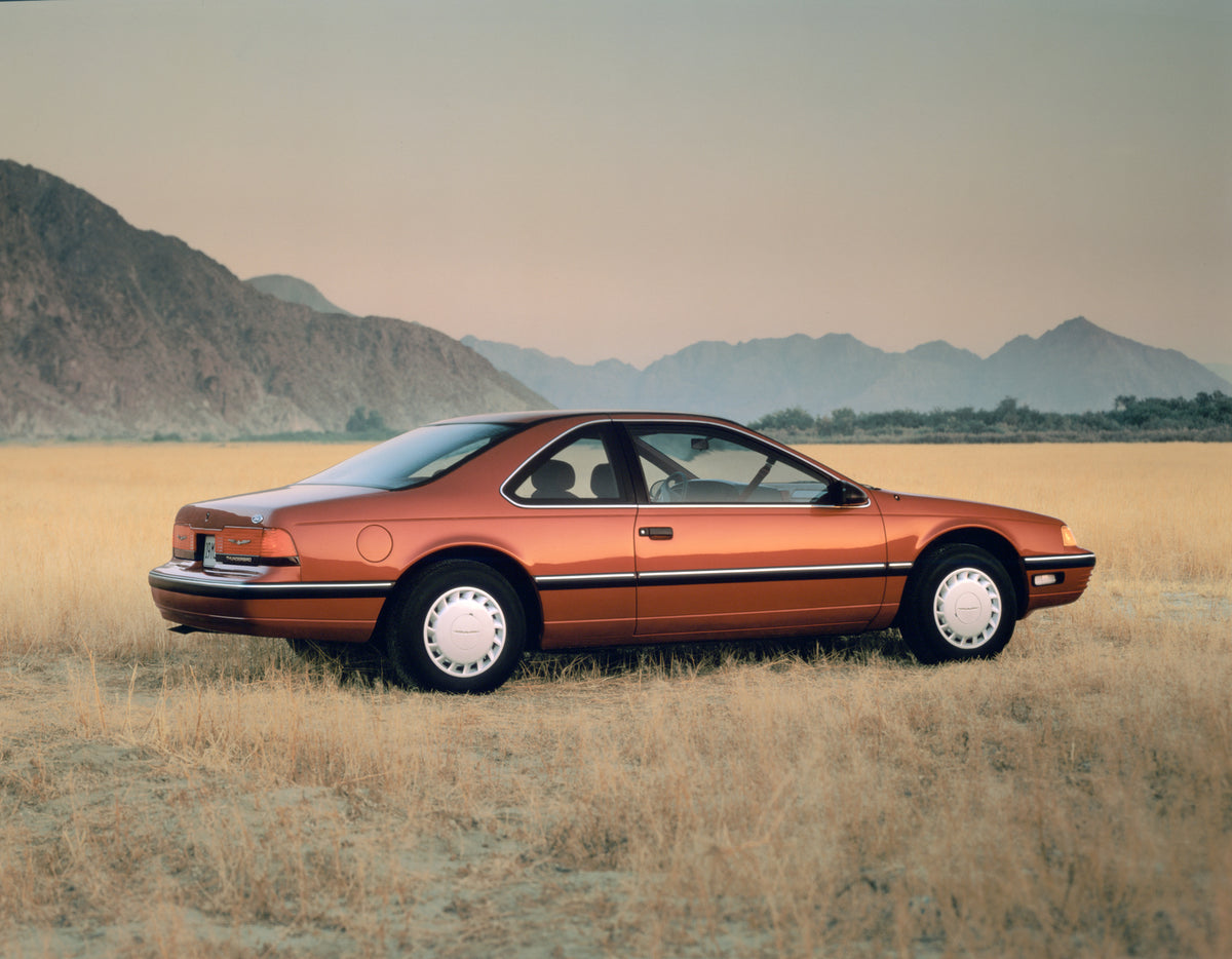 This archival image documents the 1989 Ford Thunderbird scenic and is preserved in the Ford Heritage Vault as part of Ford Motor Company's historic photographic archive. Free for personal, non-commercial use. Ford Heritage Vault reference AR-2008-...
