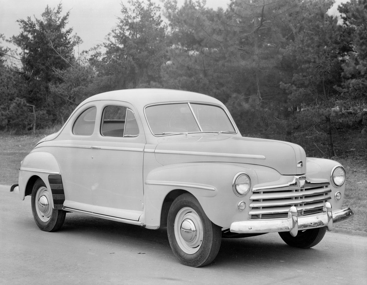 This archival image documents the 1947 Ford Super Deluxe business coupe and is preserved in the Ford Heritage Vault as part of Ford Motor Company's historic photographic archive. Free for personal, non-commercial use. Ford Heritage Vault reference...