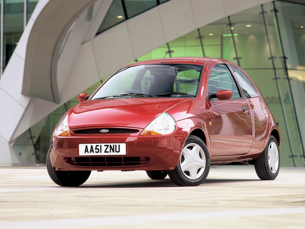 This archival image documents the 2002 Ford Ka Mark I in front of scenic building and is preserved in the Ford Heritage Vault as part of Ford Motor Company's historic photographic archive. Free for personal, non-commercial use. Ford Heritage Vault...