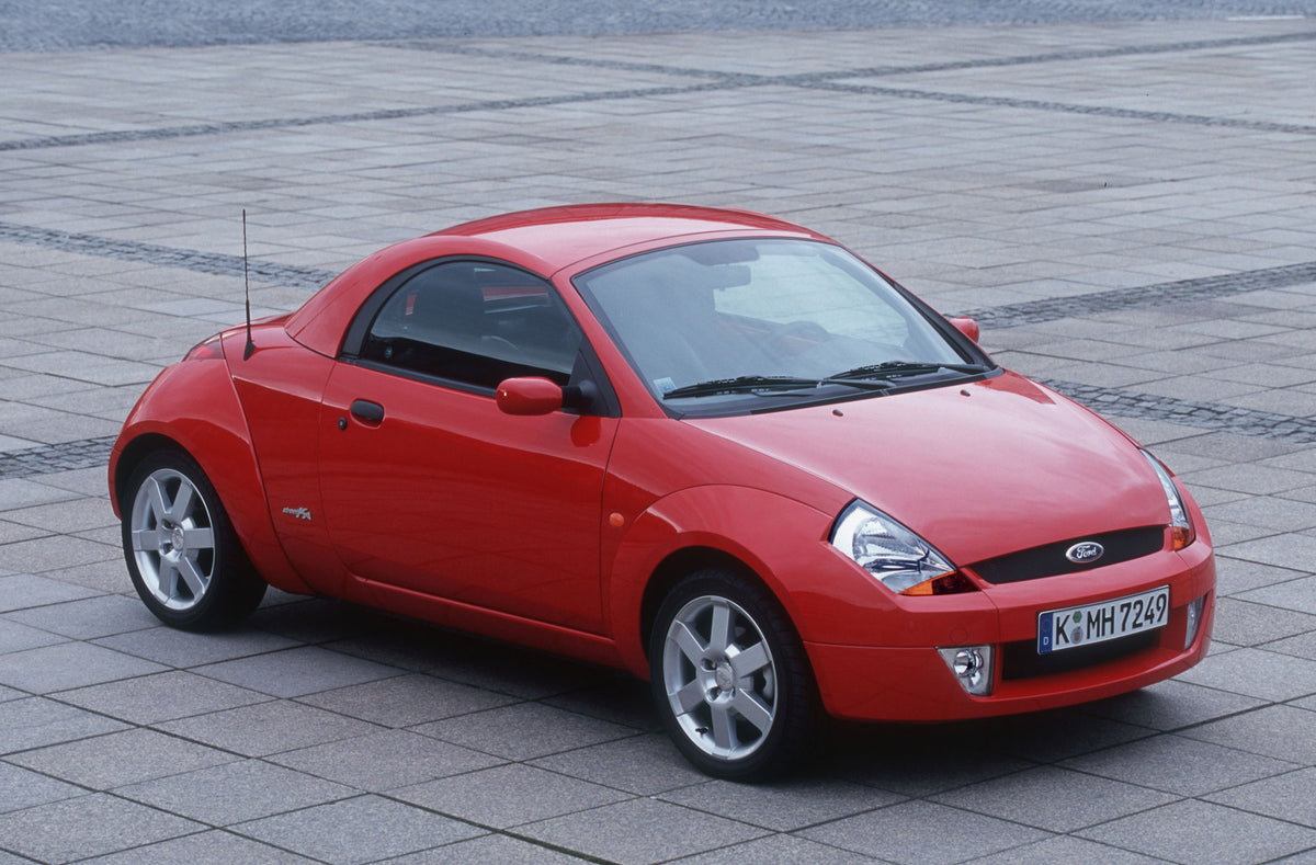 This archival image documents the 2003 Ford Ka Mark I on scenic brick pavement and is preserved in the Ford Heritage Vault as part of Ford Motor Company's historic photographic archive. Free for personal, non-commercial use. Ford Heritage Vault re...
