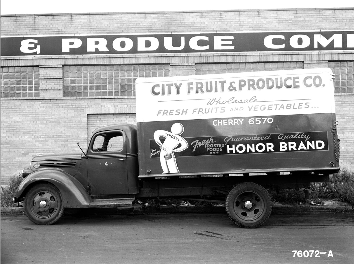 This archival image documents the 1941 Ford trucks City Fruit and Produce company and is preserved in the Ford Heritage Vault as part of Ford Motor Company's historic photographic archive. Free for personal, non-commercial use. Ford Heritage Vault...
