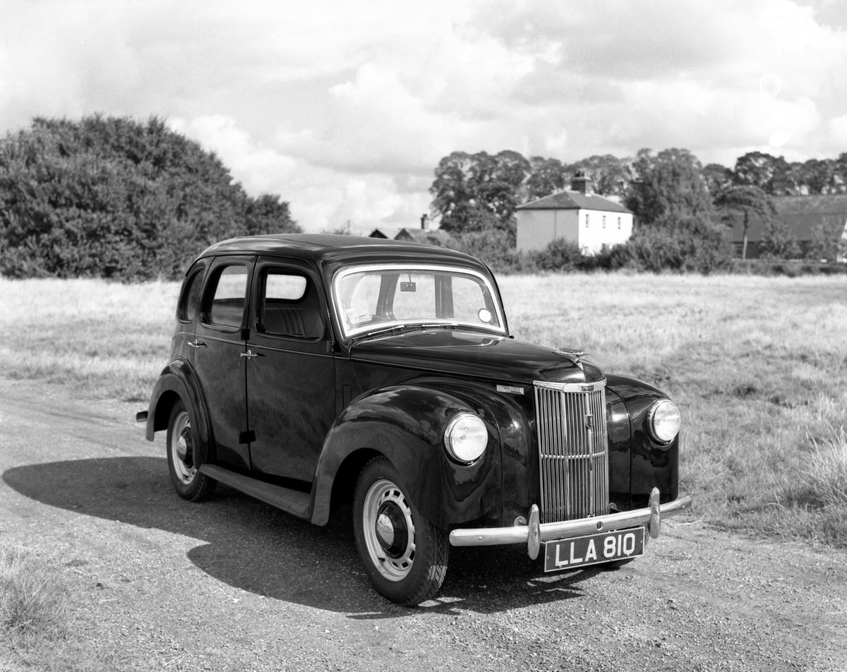 This archival image documents the 1951 Ford Prefect E493A in Essex, England and is preserved in the Ford Heritage Vault as part of Ford Motor Company's historic photographic archive. Free for personal, non-commercial use. Ford Heritage Vault refer...