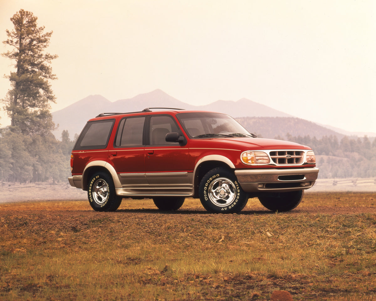 This archival image documents the 1997 Ford Explorer Eddie Bauer and is preserved in the Ford Heritage Vault as part of Ford Motor Company's historic photographic archive. Free for personal, non-commercial use. Ford Heritage Vault reference AR-200...