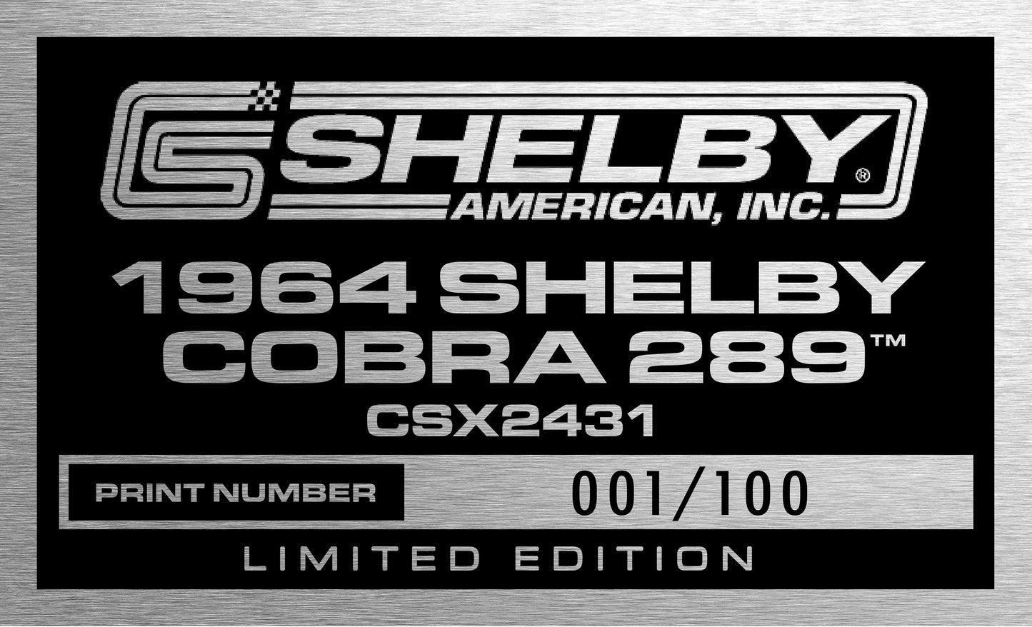 1964 Shelby Cobra 289-CSX2431 Collector's Edition (CSX2431)