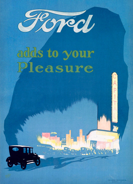 Ford Driving Pleasure Auto Poster 0000-3990