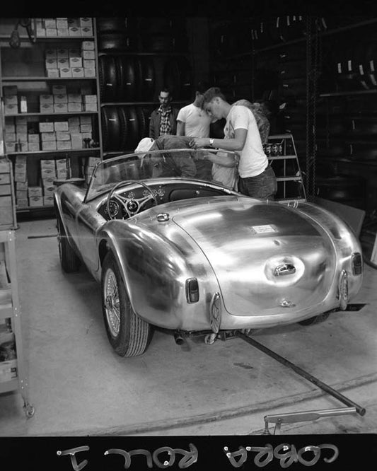1962 COBRA CSX2000 INITIAL CALIFORNIA ASSEMBLY — Shelby American photo credit Dave Friedman