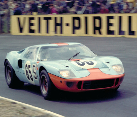 Ford GT40 Veith-Pirelli car number 65 1968 vintage poster 0001-4713