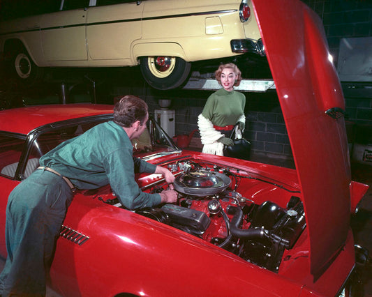 1955 Ford Thunderbird engine Compartment 0001-4945