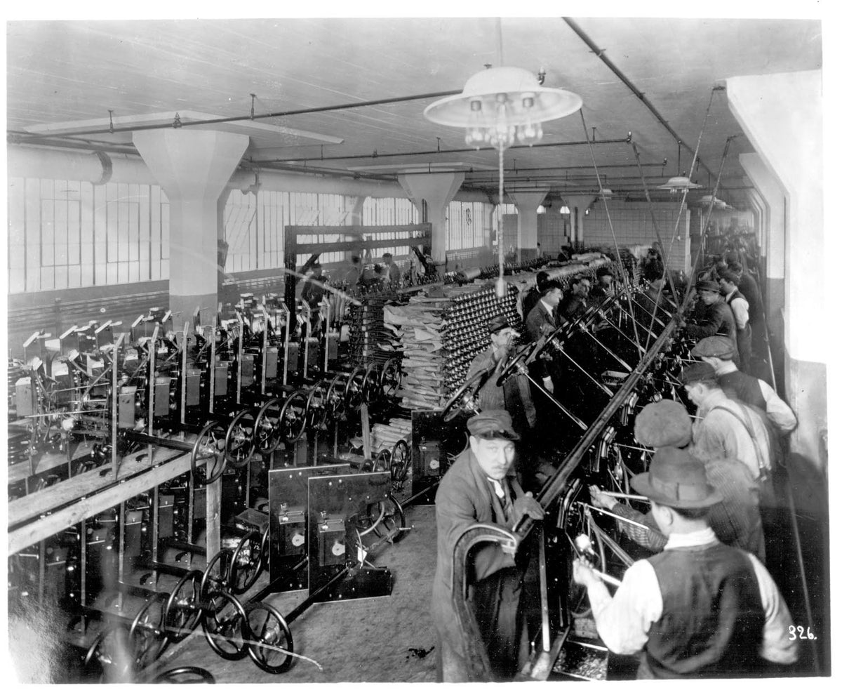 Ford Motor Company archival image documenting Highland Park ca 1913.