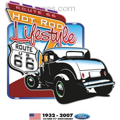 Route 66, '32 Ford Hot Rod Poster