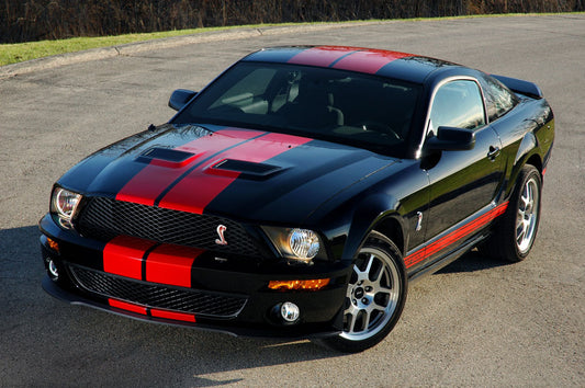2007 Shelby GT500 Black with Red Strip Package 0002-4241