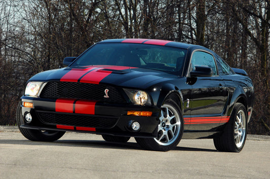 2007 Shelby GT500 Black with Red Strip Package 0002-4242