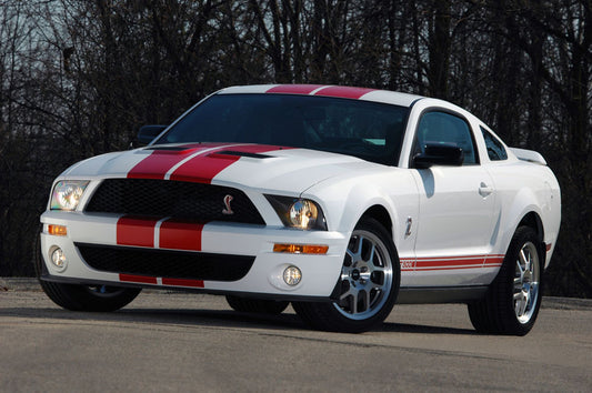 2007 Shelby GT500 White with Red Strip Package 0002-4245