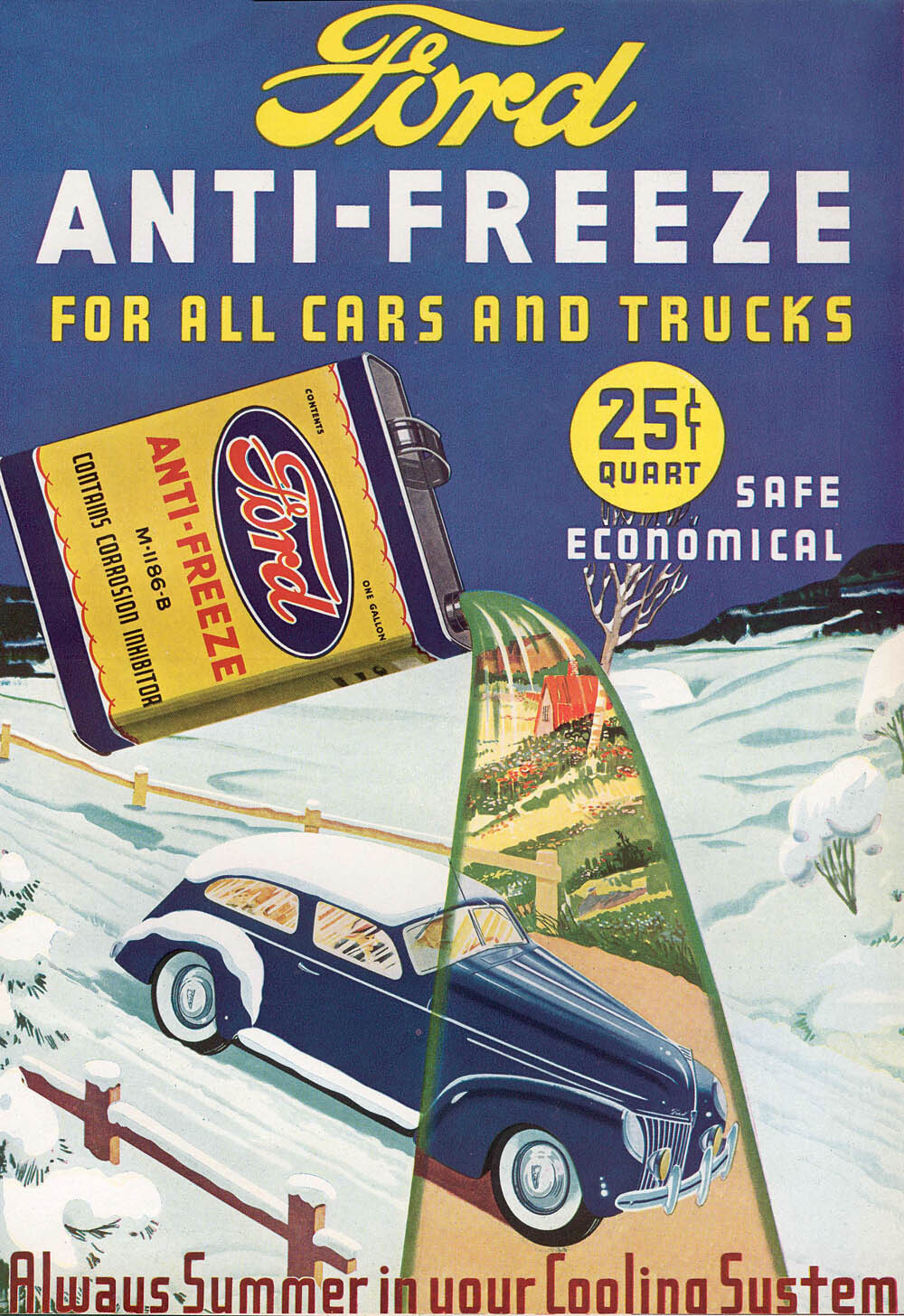 1939 Ford Anreeze Vintage Ad 0002-5589