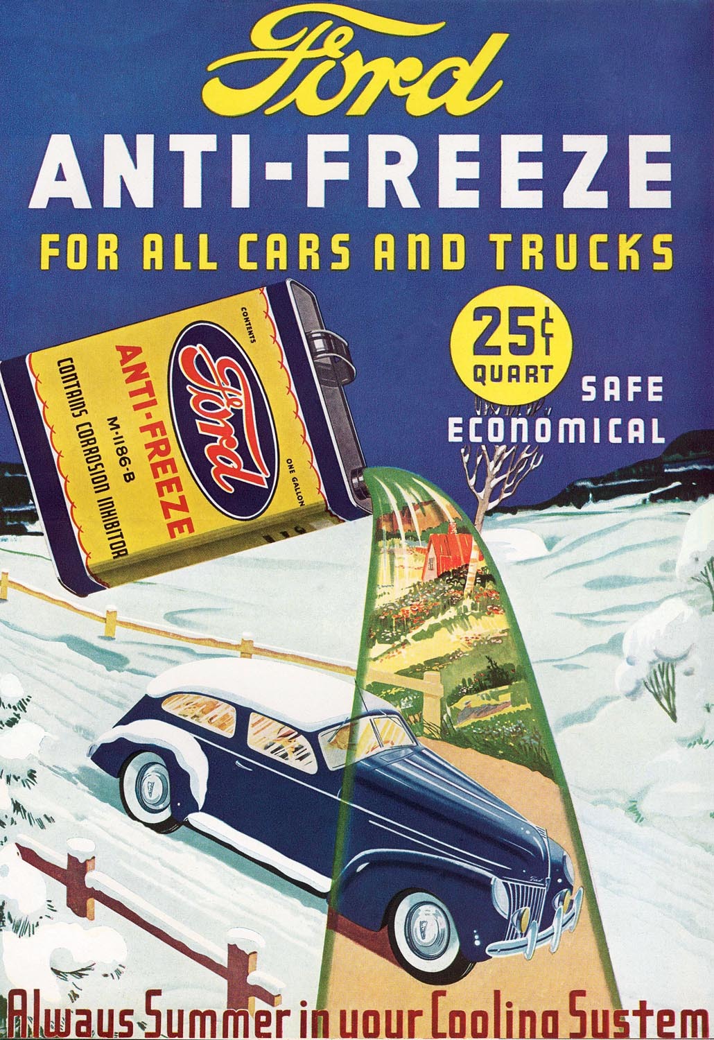 1939 Ford Anreeze Vintage Ad 0002-5589