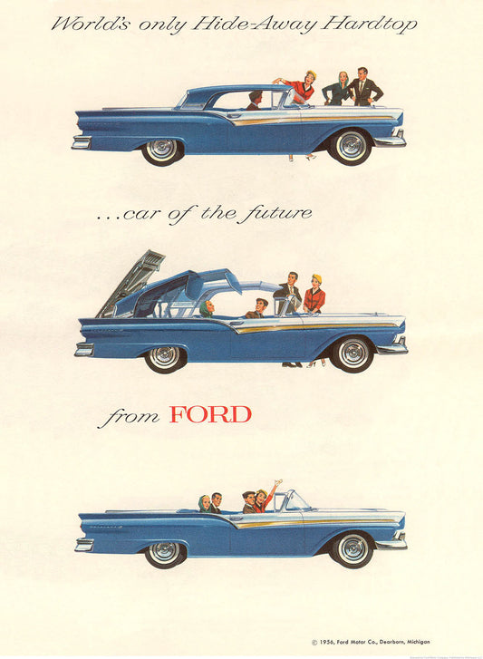 1957 Ford Skyliner Vintage Ad 0002-5590