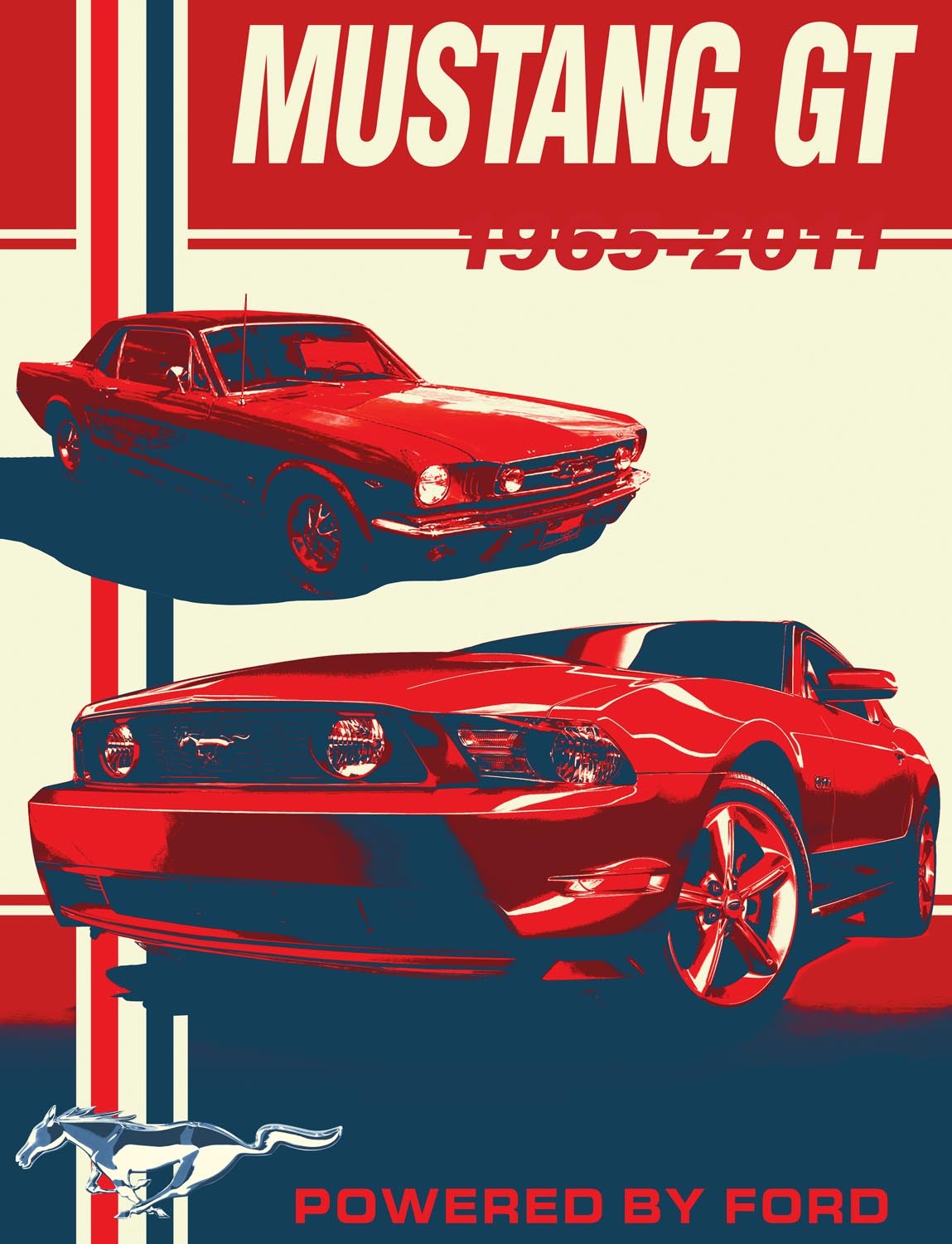 Mustang GT Past Present 0003-6975