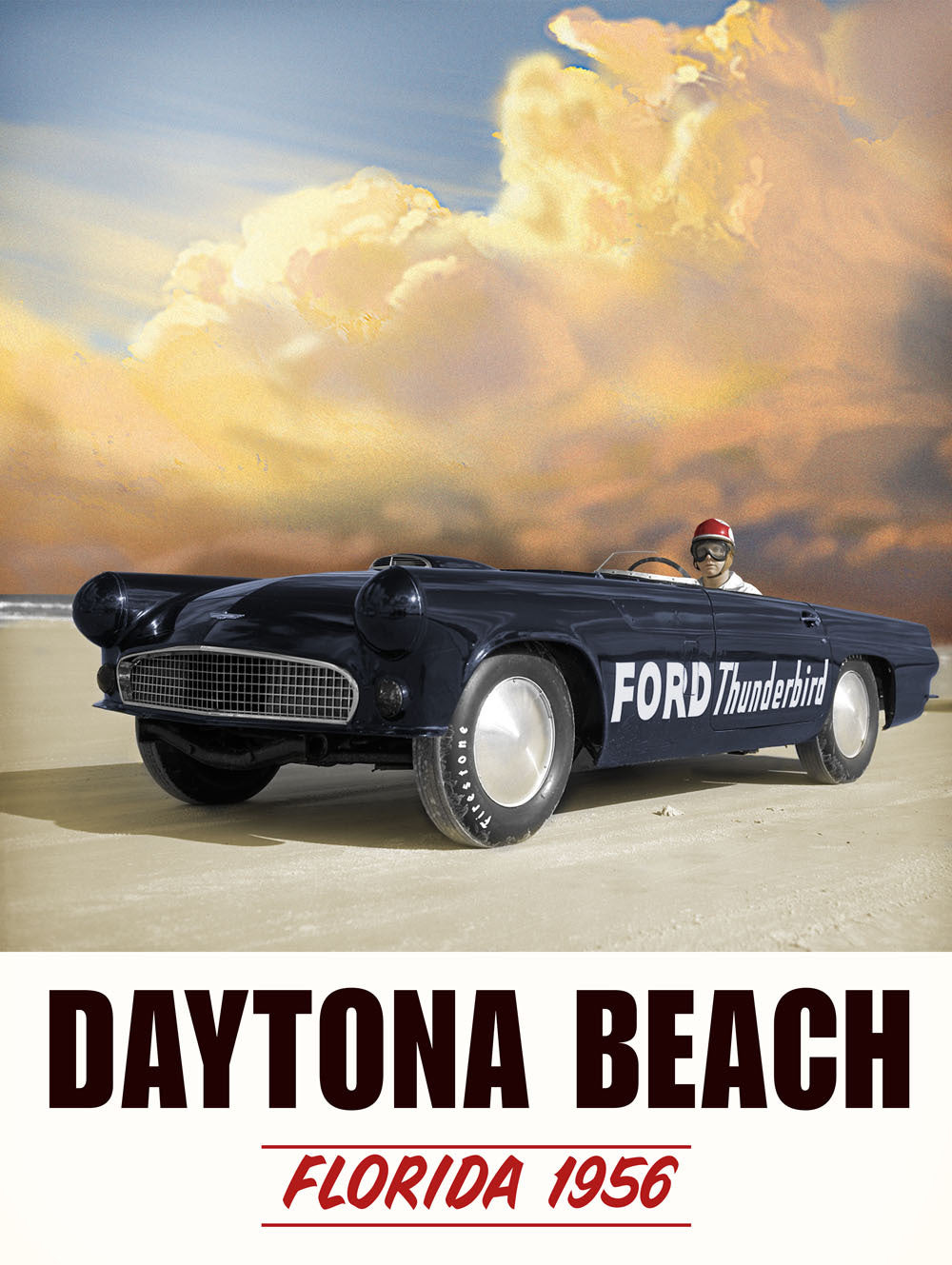 1956 Daytona Beach Thunderbird Sign 0003-6976