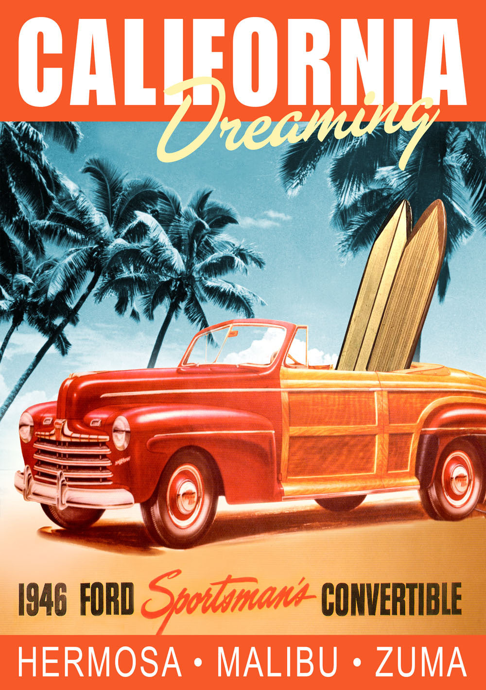 California Dreaming Woody Sign 0003-6977