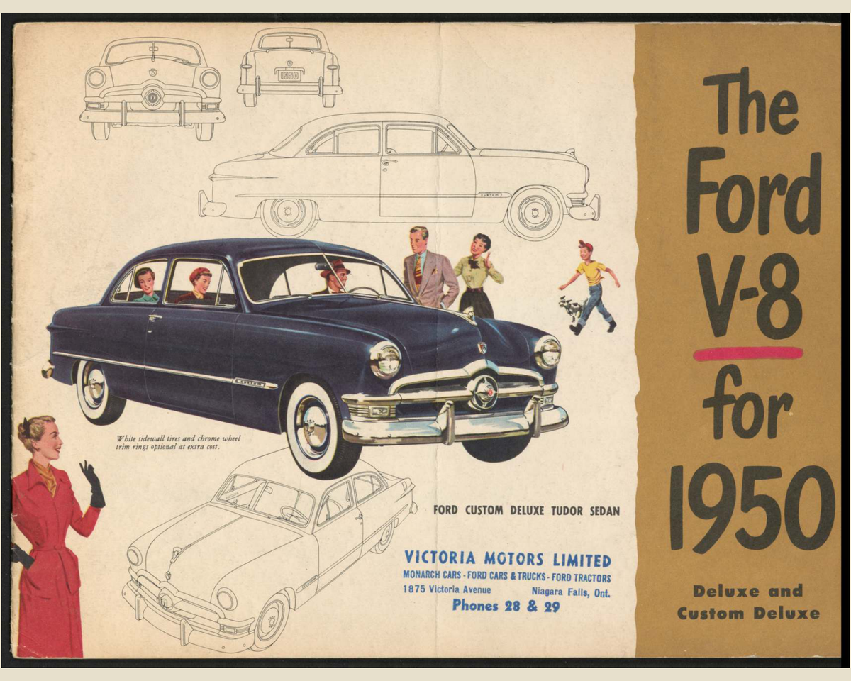 1950 Ford V 8 Vehicle Brochure Page 1 0050-0009 — 16×20 proportions