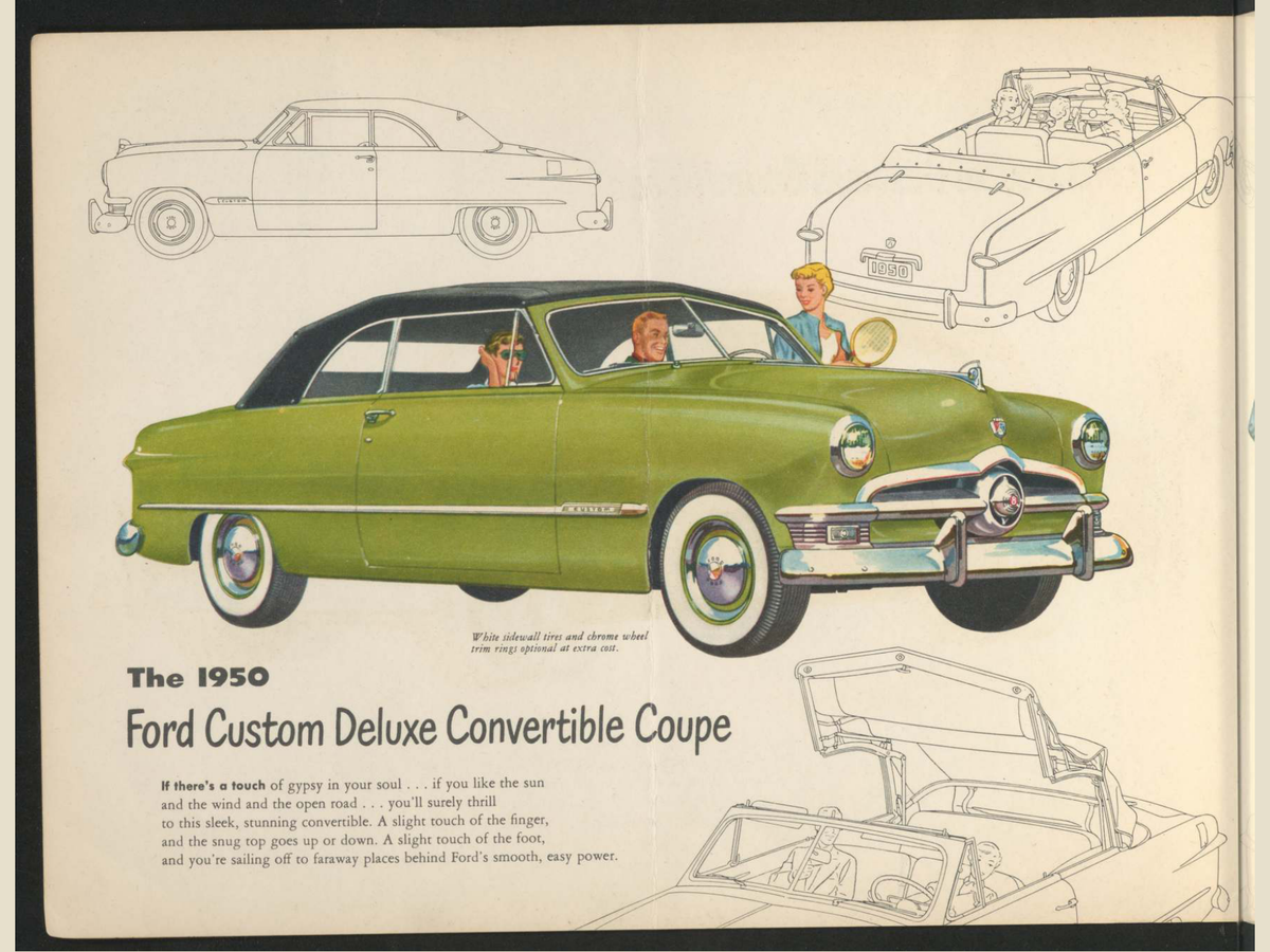1950 Ford V 8 Vehicle Brochure Page 6 0050-0010 — 18×24 proportions