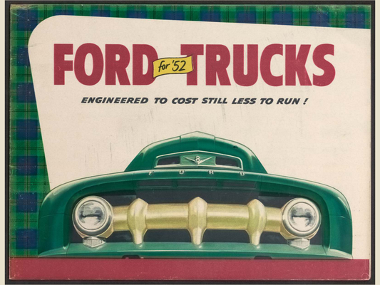 1952 ford trucks Brochure Page 1 0052-0015 — 18×24 proportions