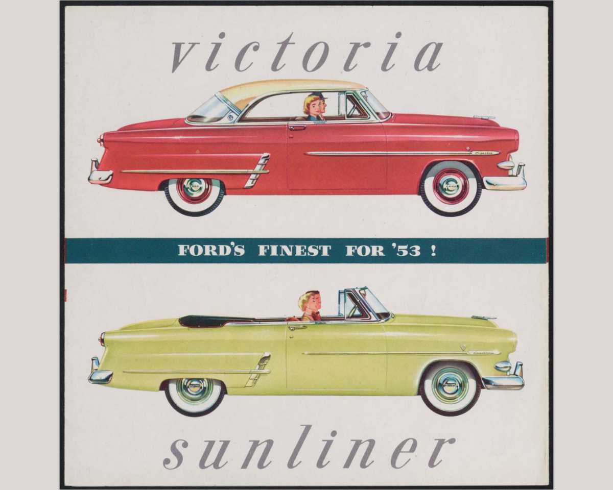 1953 Ford Crestline Victoria Brochure Page 1 0053-0000 — 16×20 proportions