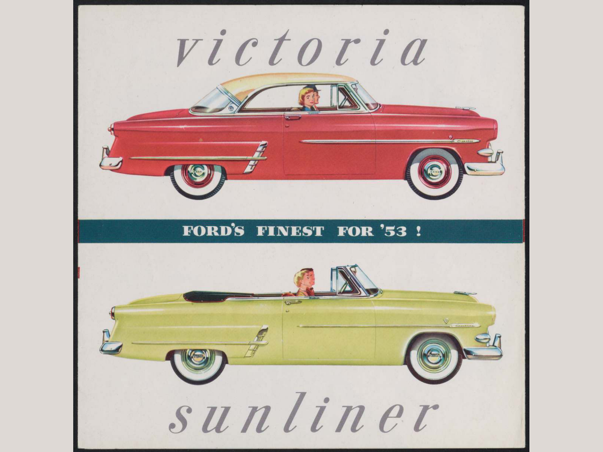 1953 Ford Crestline Victoria Brochure Page 1 0053-0000 — 18×24 proportions
