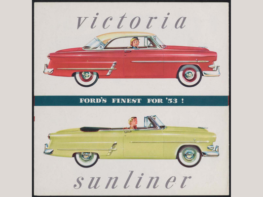 1953 Ford Crestline Victoria Brochure Page 1 0053-0000 — 18×24 proportions