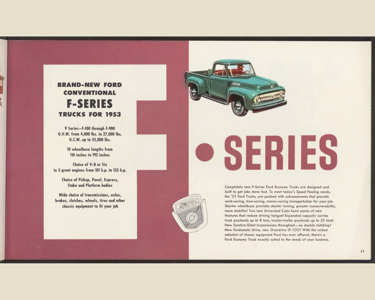1953 ford truck line Brochure Page 11 0053-0021 — 16×20 proportions