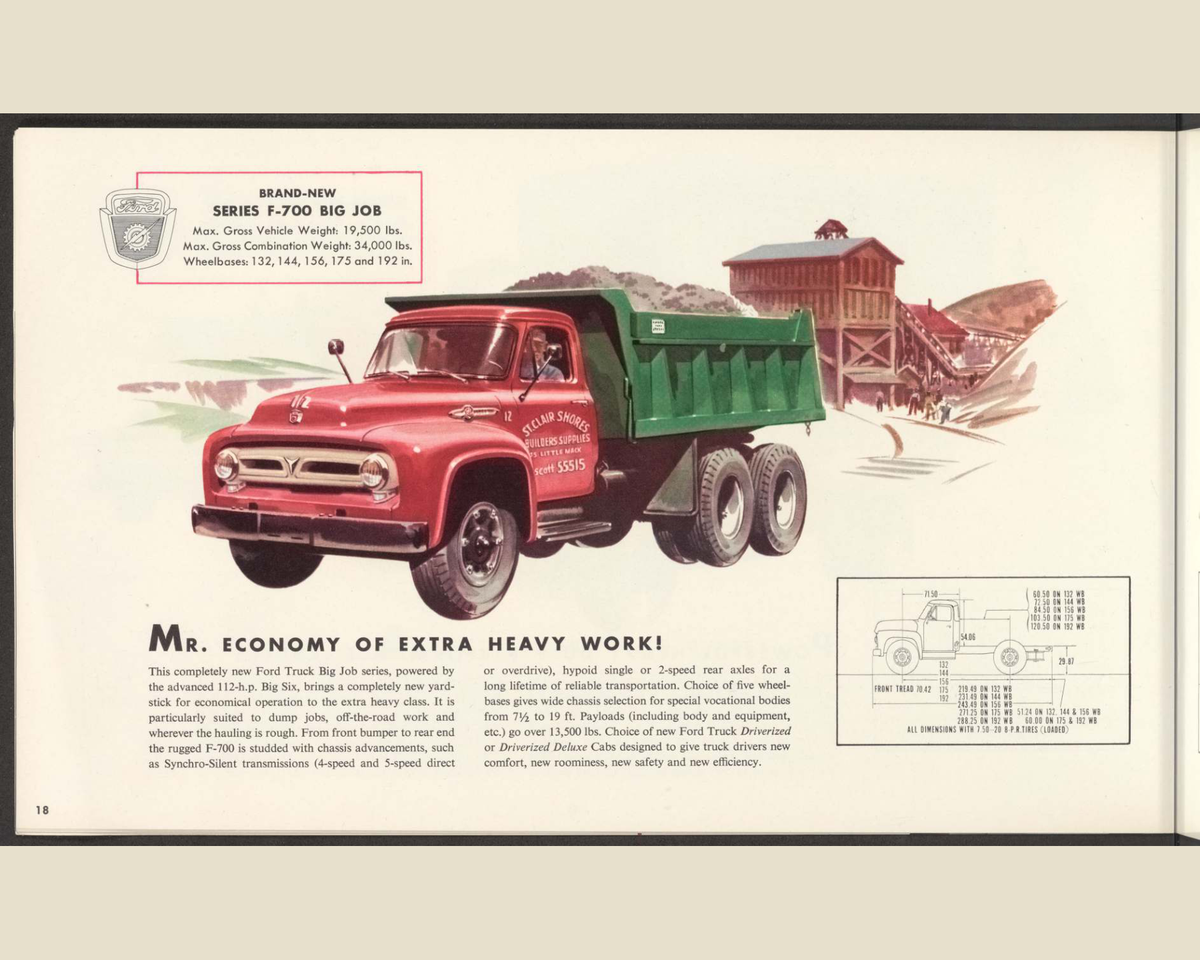 1953 ford truck line Brochure Page 18 0053-0025 — 16×20 proportions