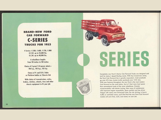 1953 ford truck line Brochure Page 22 0053-0028 — 18×24 proportions