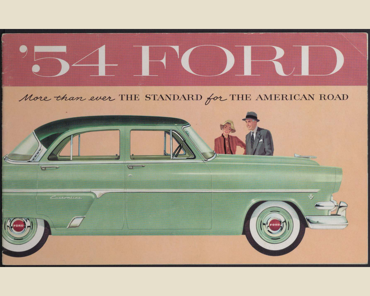 1954 Ford Car Line Brochure Page 1 0054-0000 — 16×20 proportions