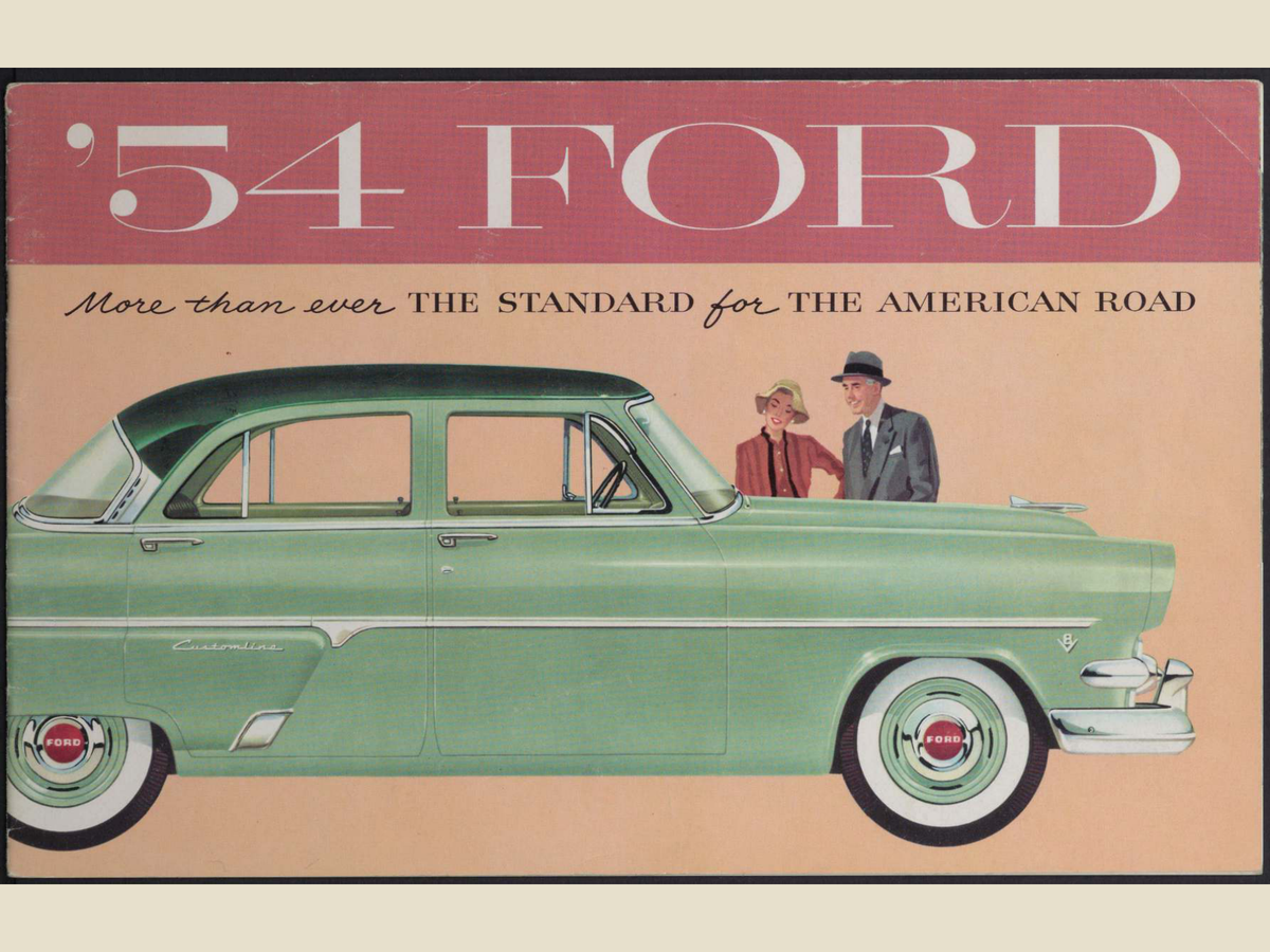1954 Ford Car Line Brochure Page 1 0054-0000 — 18×24 proportions