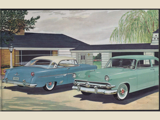 1954 Ford Car Line Brochure Page 3 0054-0008 — 18×24 proportions