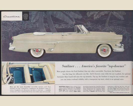 1954 Ford Car Line Brochure Page 16 0054-0018 — 16×20 proportions