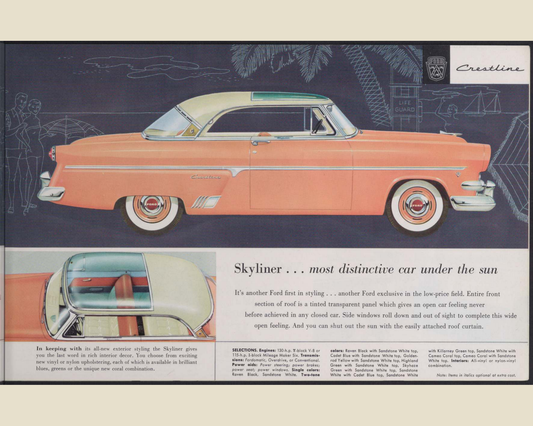 1954 Ford Car Line Brochure Page 17 0054-0019 — 16×20 proportions