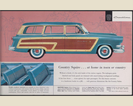 1954 Ford Car Line Brochure Page 19 0054-0021 — 16×20 proportions