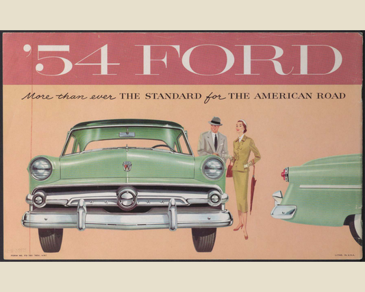 1954 Ford Car Line Brochure Page 28 0054-0022 — 16×20 proportions