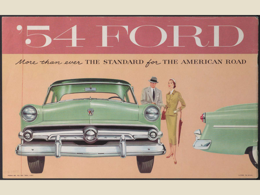 1954 Ford Car Line Brochure Page 28 0054-0022 — 18×24 proportions