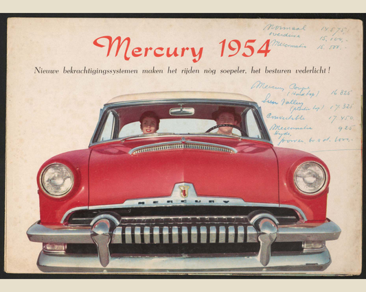 1954 Mercury Vehicles Brochure Page 1 0054-0023 — 16×20 proportions