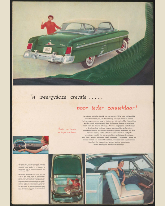 1954 Mercury Vehicles Brochure Page 2 0054-0024 — 16×20 proportions